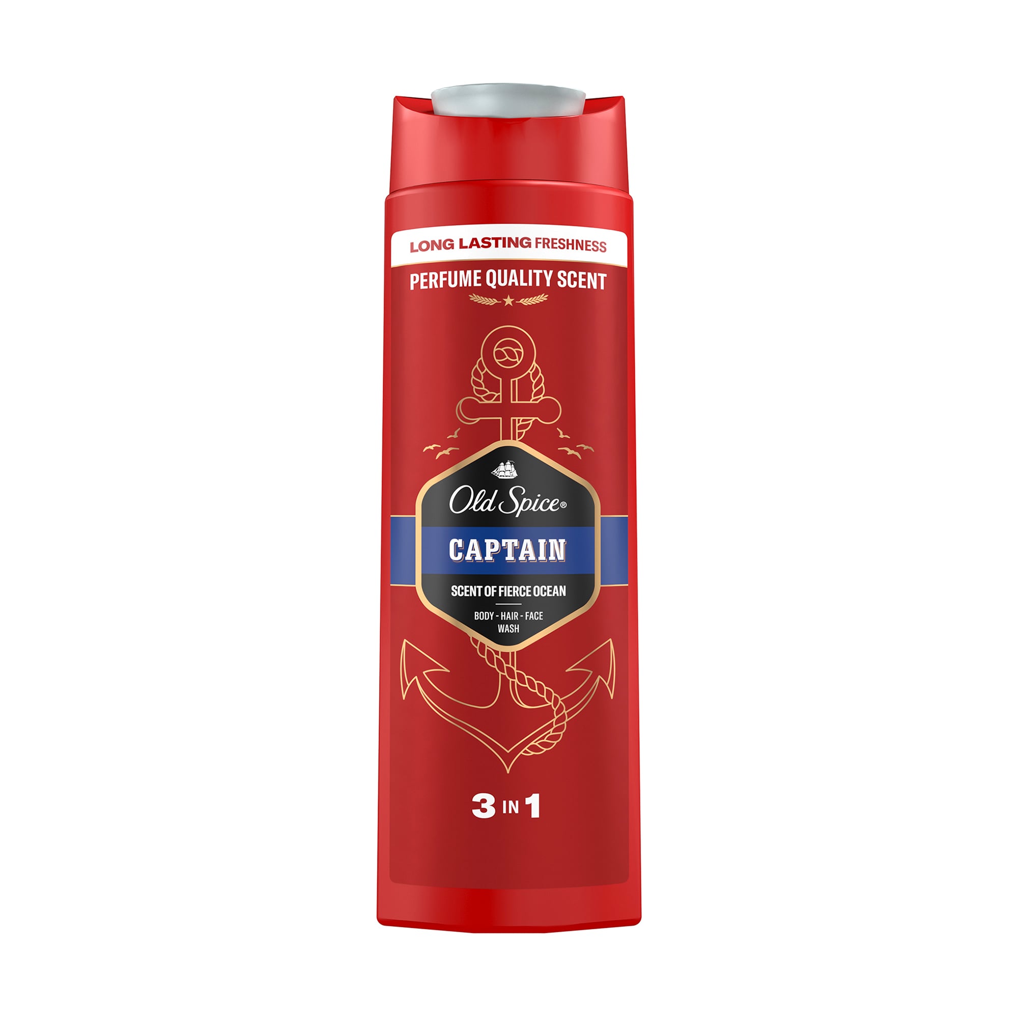 Чоловічий гель-шампунь для душу 3 в 1 OLD SPICE Captain, 400 мл